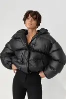 Жіноча тепла куртка оверсайз - чорний цвет, ONE SIZE