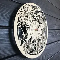 Оригінальний годинник з дерева настінний «Kingdom Hearts»
