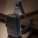 Сумка-слинг для мужчин из натуральной кожи Vintage 22955 Черный