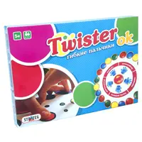 Развлекательна игра твистер  Strateg Twister Ok гибкие пальчики на русском языке (91)