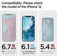 Захисне скло Spigen для iPhone 12 / 12 Pro EZ FIT GLAS.tR Screen Protector (2 шт.), Clear (AGL01801)