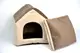 Домик 304052 Zoobaza - бежевый+коричневый, 26х27х27
