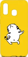 Чехол-накладка TOTO Cartoon Soft Silicone TPU Case Samsung Galaxy A40 Cat Yellow