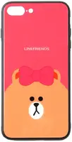 Чехол-накладка TOTO Cartoon Print Glass Case Apple iPhone 7 Plus/8 Plus Line friends Brown
