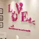 Акриловая 3D наклейка "Love" красная роза