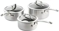 Набір ковшів із кришками GreenPan Premiere CC003822-001 6 предметів сріблястий