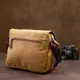 Сумка почтальонка текстильная Vintage 20607 Песочная