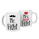 Парные кружки для двоих Mr. right, Mrs. always right 330 мл (KR2_18A001)