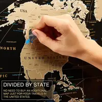 Скретч-карта "My Map Black edition ENG" GOLD/SILVER, Золотий, Gold, англійська