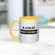 Кружка "Я лікар мені можна", Жёлтый, украинская, Деревянная подарочная коробка с гравировкой, 330 мл