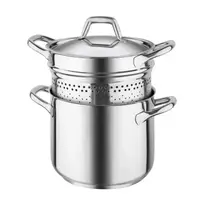 Пароварка 2-х рівнева Barazzoni Chef line 163049022 22 см 6 л срібляста