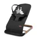 Кресло-качалка детская для новорожденного Kidwell LARO Black/Wooden / Шезлонг качалка для детей с игрушками
