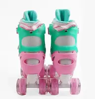 Розсувні ролики квади 6-75 S Best Roller колеса PU що світяться. Pink (розмір 29-33) (170016)