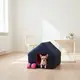 Домик для кошек собак Марсель плюш синий №2 45х39х40