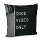 Подушка диванная с бархата Good vibes only 45x45 см (45BP_URB033)