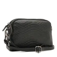 Женская кожаная сумка Borsa Leather K12504bl-black