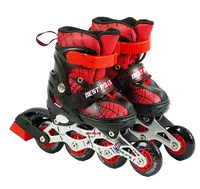 Роликовые коньки Best Roller. Размер 26-28: 15-16.5 см, PVC колёса. Red (153147)