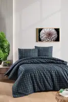 Фланелевое постельное белье First Choice Flannel Sadora Navy Blue семейный