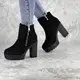 Женские ботильоны на каблуке Fashion Caitlyn 1340 40 размер 25 см Черный
