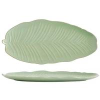 Блюдо для подачі Limited Edition Leaf Green Gold B010789 30x16.8 см зелене