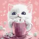 Картина по номерам "Какао для котика" 30х30 см