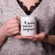 Кружка "Я люблю тебя, бабушка", Белый-золотой, русский, Деревянная подарочная коробка с гравировкой, 330 мл