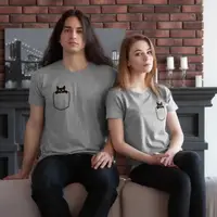 Футболки парные "Коты", Серый, XXL, XXL