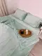 Постельное белье плюшевое семейное Dushka Home 20954 160х215х2 см мятное