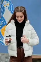 Куртка женская белая еврозима код П810 XL