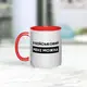 Кружка "Я військовий мені можна", Красный, украинская, Деревянная подарочная коробка с гравировкой, 330 мл