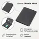 Добротное кожаное портмоне с держателем для Apple AirTag GRANDE PELLE 11623 Черный