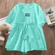 Летний костюм AO585 Мятный Oversize XL-3XL