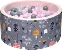 Сухой бассейн с шариками 400шт Welox серо-розовый (Польша)