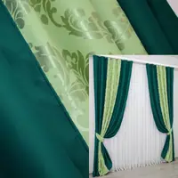 Комбинированные (2шт. 1,65х2,7м) шторы, блекаут. Цвет зеленый с салатовым. Код 016дк (794-900-794ш) 10-731