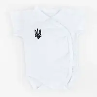 Боді з коротким рукавом з вишивкою тризуб