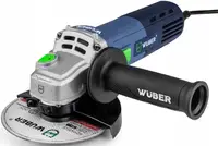 Болгарка (угловая шлифмашина) Wuber 1600Вт 125мм + набор 10 дисков 125мм (Польша)