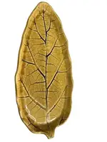 Блюдо Флора ФЛ-3040-Л 34 см желтое