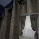 Комплект (2шт. 1,5х2,5м.) штор на люверсах из ткани лен "Саванна". Цвет какао. Код 631ш 37-0109