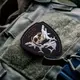 Набір шевронів 2 шт на липучці 299 бригада тактической авиации Украины Череп с акулами чорний 9х10 см, вышитый