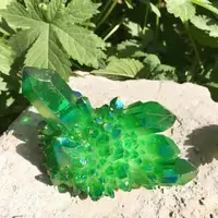 Натуральний камінь кварц із зеленим напиленням RESTEQ 70 г - мінерал Green Quartz для інтер'єру та езотерики
