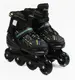 Роликовые коньки 654-8 M Best Roller колеса PU светятся. Black (размер 35-38) (186081)
