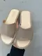 Женские шлепанцы кожаные летние бежевые Yuves 125 (37)