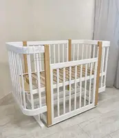 Ліжко дитяче Мія біло-натуральне із маятником