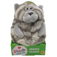 Мягкая игрушка "Plush and Co. КОТИК" (СЕРЫЙ В ПОЛОСКУ) 12 см