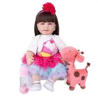Лялька Reborn Dolls, м`якотіла, гумові кінцівки, висота 57 см, пляшечка, пустушка. Multicolor (154267)