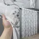 Готовая тюль (3х2,7м.) батист, коллекция "Flora". Цвет белый с серым принтом. Код 1541т 42-0450