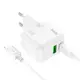 Адаптер сетевой HOCO Type-C to Lightning Cable Lucky dual-port  charger set C111A |1USB/1Type-C, 30W/3A, PD/QC|