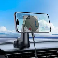 Тримач HOCO Speed magnetic wireless fast charging car holder HW16 (center console) |15W, 4.5-7"|