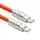 Силиконовый кабель PowerPlant USB Type-C – Type-C, 100W, 3 м, orange