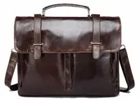 Портфель из гладкой кожи Vintage 14866 Коричневый